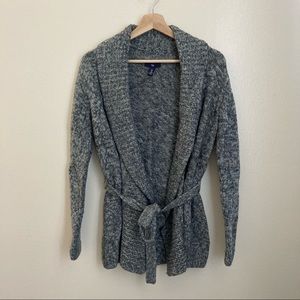 Gap Wool Tie-up Cardigan, Grey